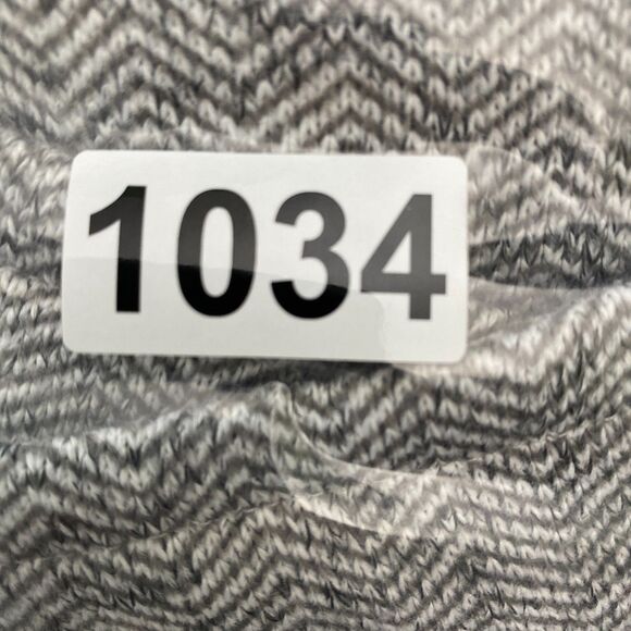 Lands End Fleece Tunic Sweater Sweatshirt Cowl Neck Womens 1X Gray Herringbone - Picture 10 of 10